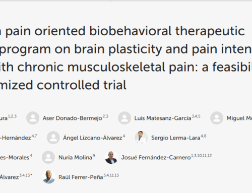 Nueva publicación del área de salud: La educación terapéutica bioconductual orientada al dolor mejora la plasticidad cerebral en pacientes con dolor crónico.