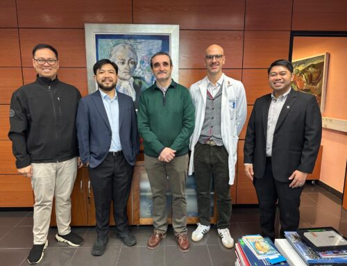 El presidente de la Universidad La Salle Das Mariñas vista el Campus